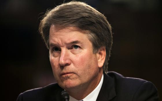 U.S. Supreme Court nominee Judge Brett Kavanaugh testifies during the third day of his confirmation hearing before the Senate Judiciary Committee on Capitol Hill in Washington Sept. 6. (CNS/Reuters/Alex Wroblewski)