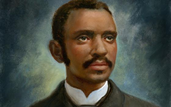 Daniel Rudd (1854-1933), who published the first black Catholic weekly newspaper in Cincinnati, the American Catholic Tribune, is portrayed in an undated painting. (CNS/Courtesy of National Black Catholic Congress)