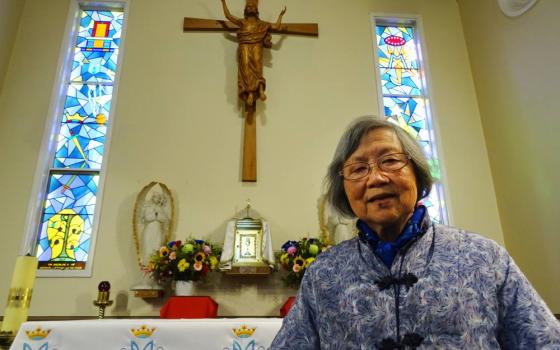 Teresa Liu poses June 15, 2019, at St. Michael Church in Hurstville in southern Sydney, Australia. Liu was imprisoned in China for 20 years because she was a member of Catholic lay organization, the Legion of Mary. (CNS photo/Catherine Sheehan)