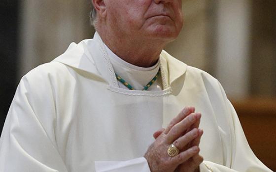 Bishop Robert McManus of Worcester, Massachusetts, at the Vatican in 2019 (CNS/Paul Haring)