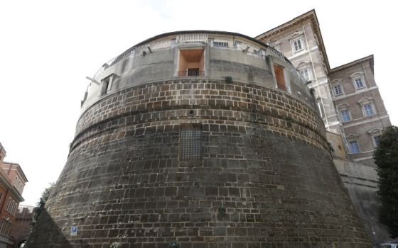 The tower of the Institute for the Works of Religion, often referred to as the Vatican bank, is pictured Oct. 2, 2019. (CNS photo/Paul Haring) 