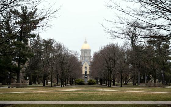 The University of Notre Dame campus in South Bend, Indiana, is seen March 19. (CNS/USA TODAY NETWORK NCAA via Reuters/Matt Cashore)