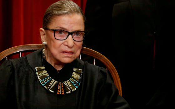 U.S. Supreme Court Justice Ruth Bader Ginsburg in 2017. Ginsburg died Sept. 18 due to complications of metastatic pancreas cancer. She was 87. (CNS/Reuters/Jonathan Ernst)