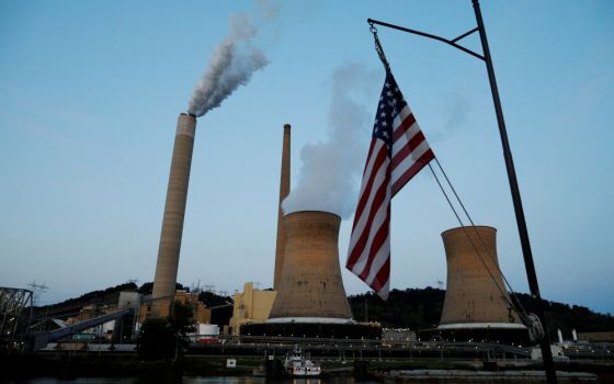 A coal-fired power-plant is seen along the Ohio River in Moundsville, West Virginia, in this 2017 file photo. (CNS/Reuters/Brian Snyder)