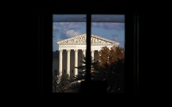 The Supreme Court building is seen through a window in Washington Nov. 10, 2020. The U.S. Supreme Court is now deliberating over Fulton v. City of Philadelphia. (CNS/Hannah McKay, Reuters)