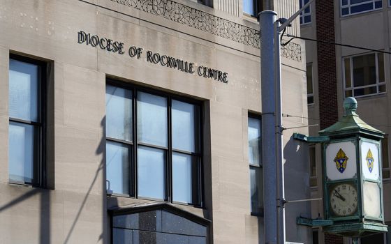 The pastoral center of the Diocese of Rockville Centre, New York, is seen March 27, a day after the diocese announced the sale of the property to Synergy Holding Partners LLC for $5.2 million. (CNS/Gregory A. Shemitz)