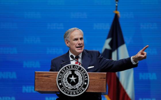 Texas Gov. Greg Abbott speaks in Dallas May 4, 2018. (CNS/Reuters/Lucas Jackson)