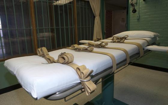 The death chamber table is seen in 2010 at the state penitentiary in Huntsville, Texas. (CNS/Texas Department of Criminal Justice handout via Reuters/Courtesy of Jenevieve Robbins)