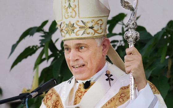 Archbishop Salvatore Cordileone is seen outside St. Augustine Church in South San Francisco Oct. 16, 2020. (CNS/Catholic San Francisco/Dennis Callahan)