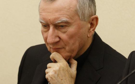 Cardinal Pietro Parolin, Vatican secretary of state, is pictured at a book presentation at the Congregation for the Doctrine of the Faith at the Vatican in this Oct. 18, 2018, file photo. (CNS/Paul Haring)