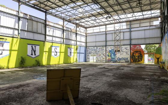 The gymnasium at Our Lady of the Rosary School in Vega Baja, Puerto Rico, is seen in this undated photo. (CNS/Courtesy of Catholic Extension)