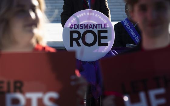 Pro-life advocates are seen near the U.S. Supreme Court in Washington Nov. 1, 2021. (CNS/Tyler Orsburn)