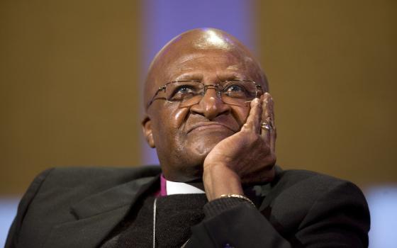 Anglican Archbishop Desmond is pictured in a Sept. 21, 2011, photo.  (CNS photo/Allison Joyce, Reuters)