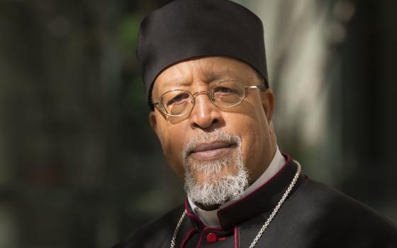 Ethiopian Cardinal Berhaneyesus Souraphiel of Addis Ababa is pictured during his visit to Washington Oct. 24, 2013.  (CNS photo/Nancy Phelan Wiechec)