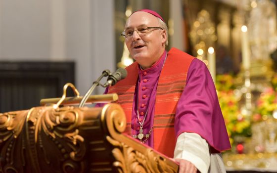 German Bishop Rudolf Voderholzer of Regensburg speaks in the Fulda Cathedral during the closing Mass of the Fall Plenary Assembly of the German bishops' conference Sept. 28, 2017. (CNS photo/Harald Oppitz, KNA)