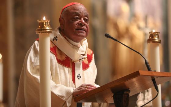 Washington Cardinal Wilton D. Gregory delivers the homily Dec. 24, 2021, at the Cathedral of St. Matthew the Apostle in Washington. (CNS photo/Andrew Biraj, Catholic Standard)