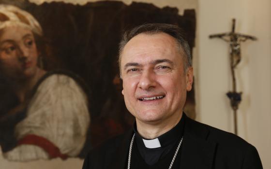 Cardinal Mauro Gambetti, archpriest of St. Peter's Basilica, is pictured near his office at the Vatican Jan. 24, 2022. (CNS photo/Paul Haring)