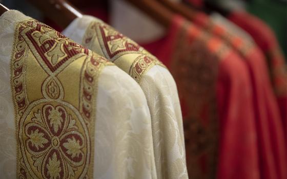 Priests vestments are pictured in a 2018 photo. (CNS photo/Tyler Orsburn)