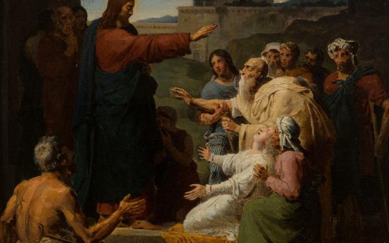 "Jesus Healing the Blind and the Lame," an 1817 painting by François-Louis Dejuinne (Artvee)