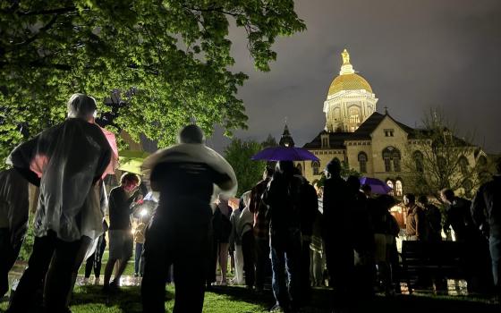 Protesters at Notre Dame