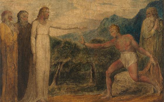 "Christ Giving Sight to Bartimaeus," by William Blake, a painting created between 1799 and 1800 (Wikimedia Commons/Yale Center for British Art)