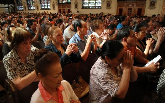 People pray during a Mass for immigration reform at Our Lady of Sorrows Church in the Corona neighborhood of the New York borough of Queens. A new PRRI report shows that as the U.S. has become more racially and ethnically diverse, the percentage of white Christians has declined more than 15% since 2013. (OSV News/CNS file, Gregory Shemitz)