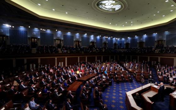 President Joe Biden delivers his State of the Union address to a joint session of the U.S. Congress in the House of Representatives Chamber at the Capitol in Washington March 1. (CNS /Reuters/Evelyn Hockstein)