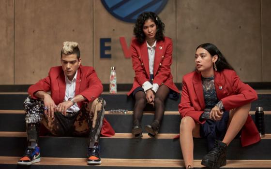 The Netflix "Rebelde" reboot follows a new group of student musicians at an international boarding school.(Netflix/Mayra Ortiz)