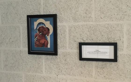 A replaced version of "Mama," by St. Louis artist Kelly Latimore, at Catholic University of America. (RNS/Photo courtesy of CUA)