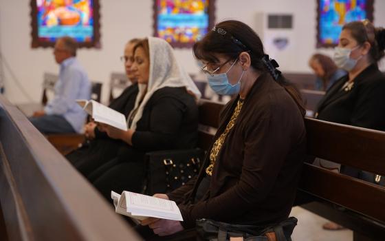 People attend Mass at a church in Mosul, Iraq, Nov. 1. (CNS/Reuters/Abdullah Rashid)