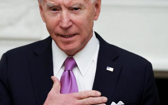 President Joe Biden speaks during an event at the White House in Washington Jan. 21, 2021. (CNS/Reuters/Jonathan Ernst)