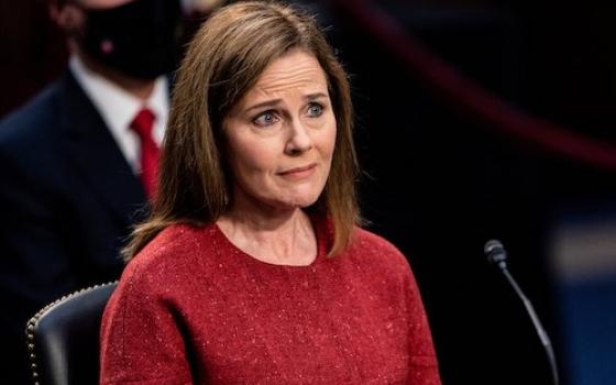 Judge Amy Coney Barrett of the U.S. Court of Appeals for the 7th Circuit, President Donald Trump's nominee for the U.S. Supreme Court, speaks during the second day of her confirmation hearing before the Senate Judiciary Committee on Capitol Hill in Washin