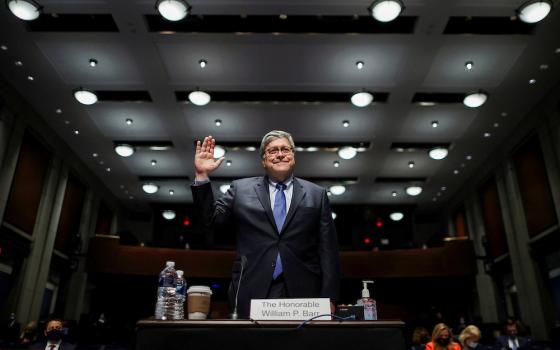 Attorney General William Barr is sworn in to testify before the House Judiciary Committee on Capitol Hill in Washington July 28. (CNS/Reuters/Chip Somodevilla)