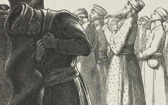  "The Pharisee and the Publican (The Parables of Our Lord and Saviour Jesus Christ)," 1864, detail of a wood engraving by Sir John Everett Millais (Metropolitan Museum of Art)