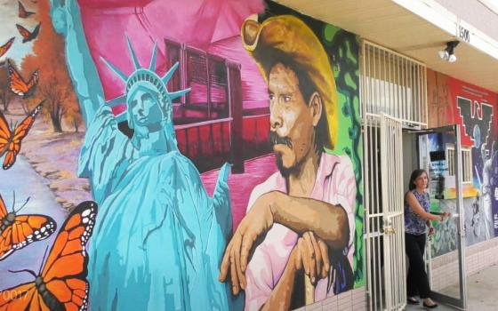 Immigration attorney Heidi Cerneka leaves Las Americas Refugee Advocacy Center in El Paso, Texas, in August 2019. (Meinrad Scherer Emunds)