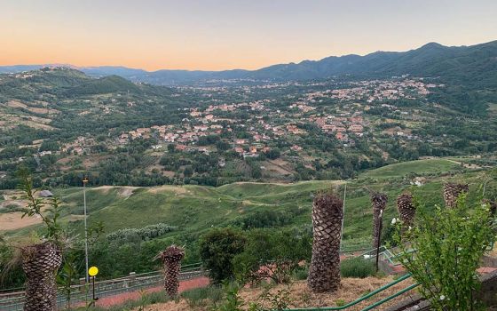 A view of the Calabrian hillside from the town of Rende, Italy (NCR photo/Joshua J. McElwee)