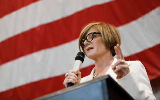 Rep. Susie Lee, D-Nev., speaks at a campaign event in this Jan. 12, 2019, file photo. (AP/John Locher)