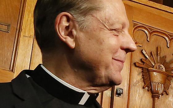 Fr. Michael Pfleger at St. Sabina Parish in Chicago in 2018 (CNS/Chicago Catholic/Karen Callaway)