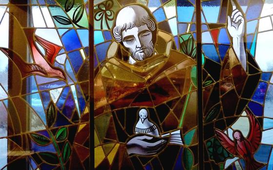 St. Francis of Assisi stained glass window (Wikimedia Commons/Jim McIntosh)