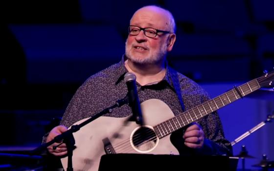 Catholic composer David Haas speaks during a session of the Los Angeles Religious Education Congress on March 24, 2019. (Screenshot from YouTube/RECongress)