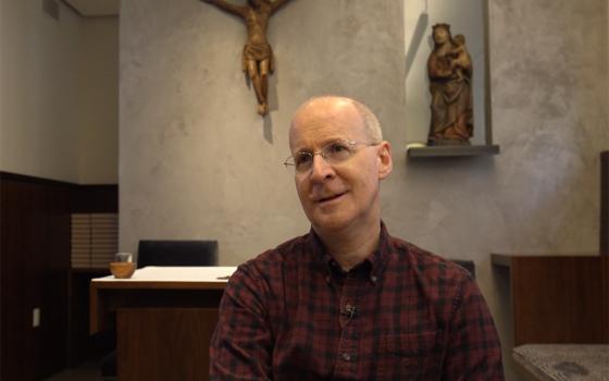 Jesuit Fr. James Martin is pictured in a still from the 2021 film "Building a Bridge." (NCR screenshot/Obscured Pictures)