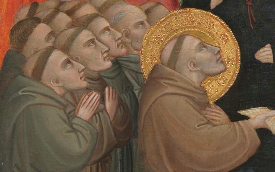 "St. Francis before the Pope" (1390-1400, detail) by Spinello Aretino (Art Institute of Chicago)