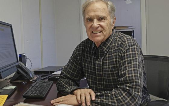 Tom Fox at his desk in 2018 (NCR photo/Toni-Ann Ortiz)