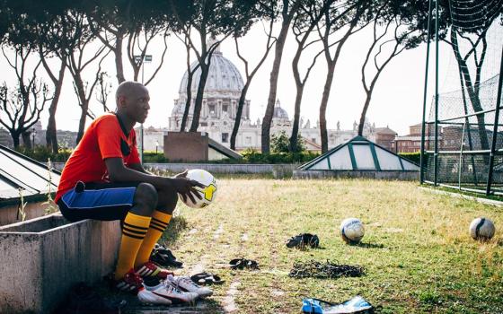 A Clericus Cup player from the Collegio Urbano in Rome (Chris Kelly)