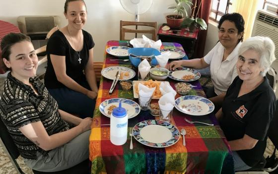 A colorful celebration at our house with Sisters Pina and Engracia and Kino Border Initiative volunteer coordinator Lizzie (Provided photo)