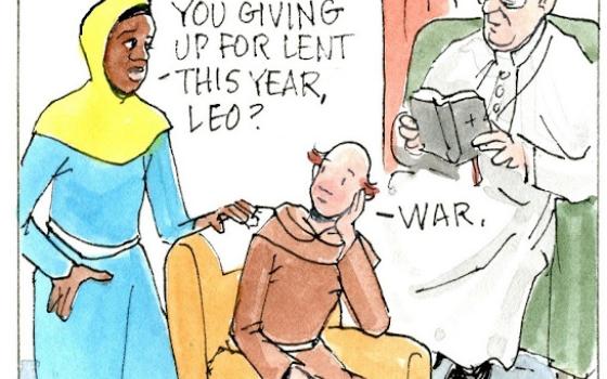 Francis, the comic strip: Gabby, Brother Leo and Francis talk about what they are giving up for Lent this year.