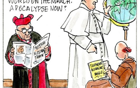 Francis, the comic strip: Amid winds of war, what does Brother Leo predict?