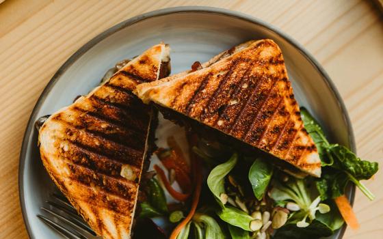 Lunch sandwich and salad (Unsplash/Lucas Sandor)