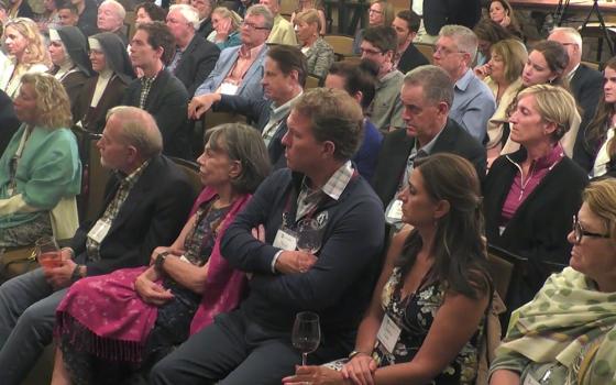 Laypeople and religious sit in the audience during talks at the Napa Institute's annual summer conference, held July 27-31. (NCR screenshot)