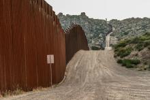 The U.S.-Mexico border wall is seen in Jacumba Hot Springs, California, June 3. (OSV News/Reuters/Go Nakamura)